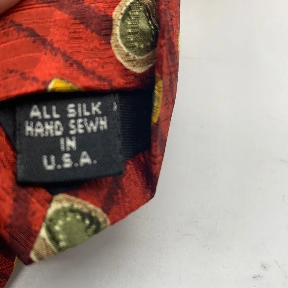 Joseph A Bank 100% Silk Tie red green , yellow blue (NWT)